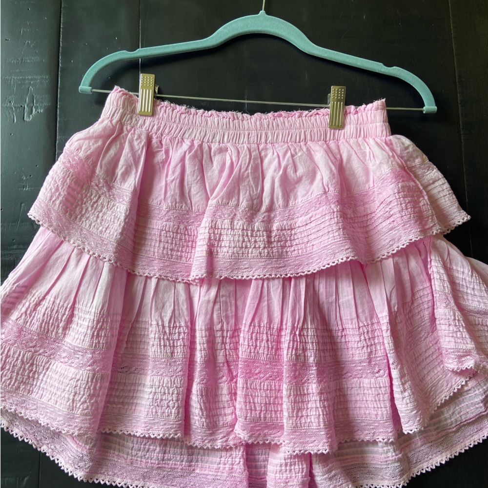 LOVESHACKFANCY Ruffle Mini Skirt